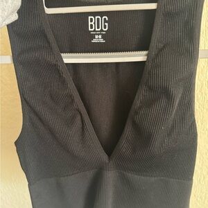 BDG Black Ribbed Tank Top